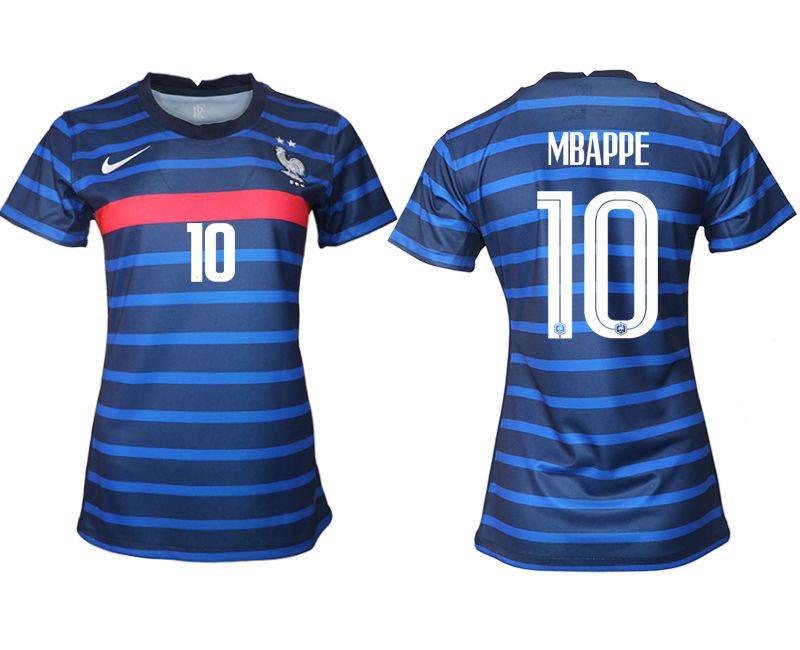 Women 2021-2022 France home aaa version blue #10 Soccer Jersey->women soccer jersey->Women Jersey